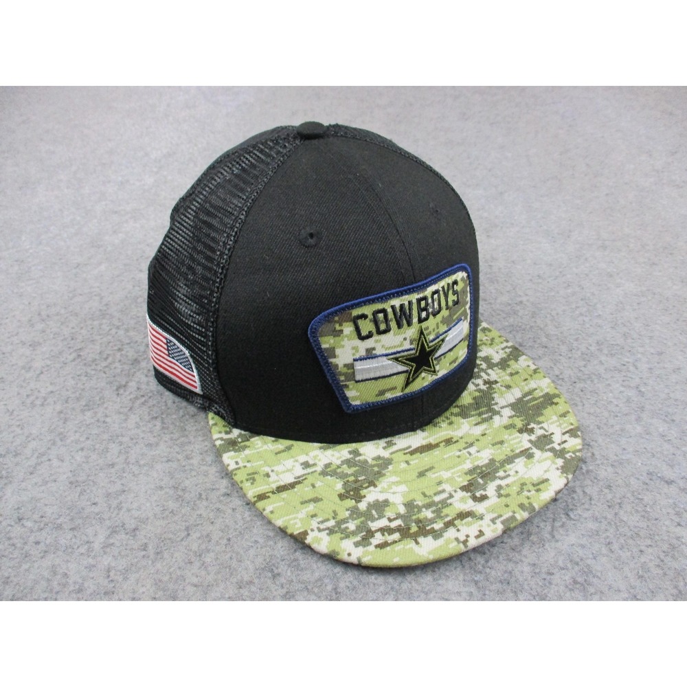 Dallas Cowboys Hat Cap Snap Back Mens Black Salute Service NFL Football New Era